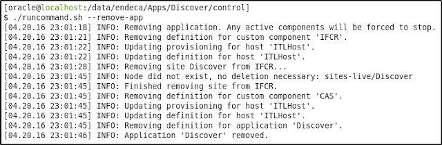 Endeca Application --remove-app Endeca Application --remove-app